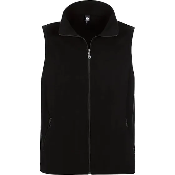 Trigema Fleeceweste Stehkragen Schwarz