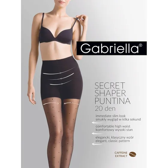 Gabriella Secret Shaper Puntina 20 DEN schwarz mit Punkten