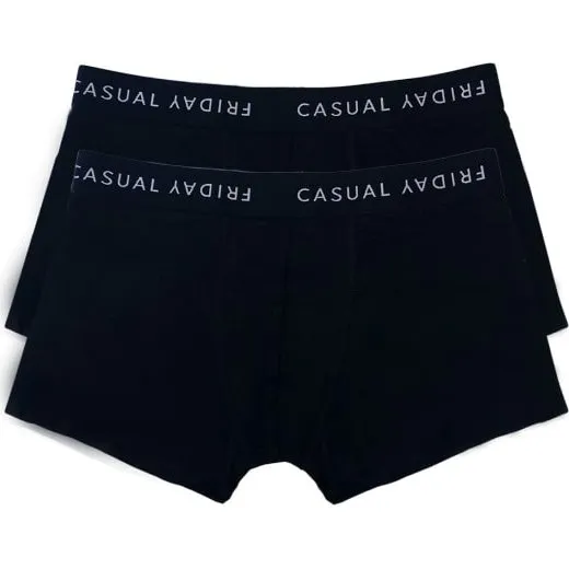 Casual Friday 2er Pack Boxershorts Schwarz Slim Fit