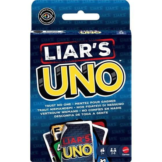 Mattel Games UNO Liar's  Kartenspiel mit Lgen- und Bluff-Action