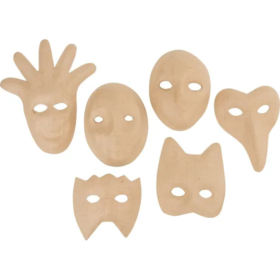 VBS Kinder-Masken Pappmaché 6er-Set
