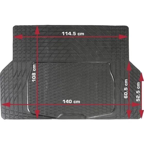 Dino Gummi Kofferraummatte 140x108 cm schwarz