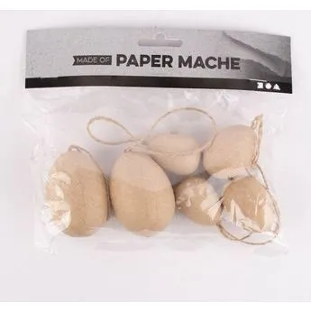 Creativ Company Dekohänger Ei Pappmaché natur 6 Stück