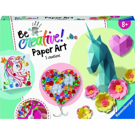 Ravensburger BeCreative Maxi - Papierkunst mit Einhorn & Blumen