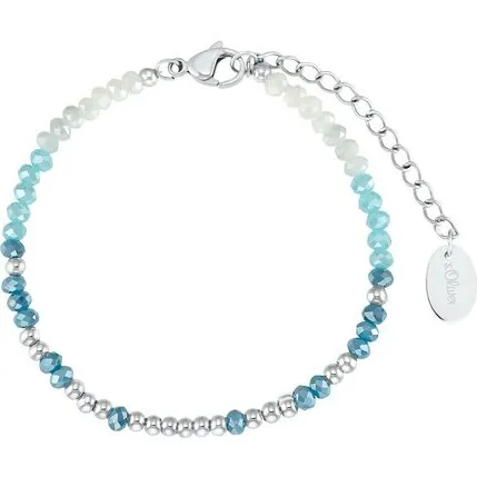 s.Oliver Jewel Armband Edelstahl Silber Glasperle
