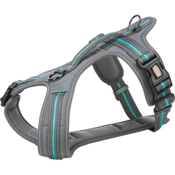 TRIXIE Fusion Touren-Geschirr Graphit/Ozean M-L