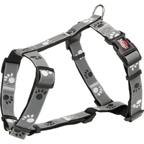 TRIXIE Silver Reflect H-Geschirr XS/S (30–40 cm)