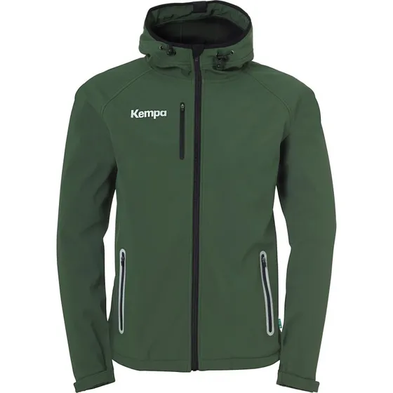 Kempa Softshell Jacke mit Kapuze in dunkeloliv