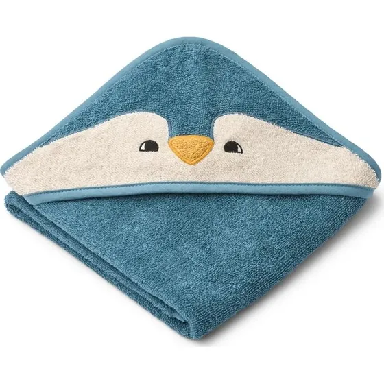Liewood Albert Penguin Ocean View Kapuzenbadetuch 70x70cm