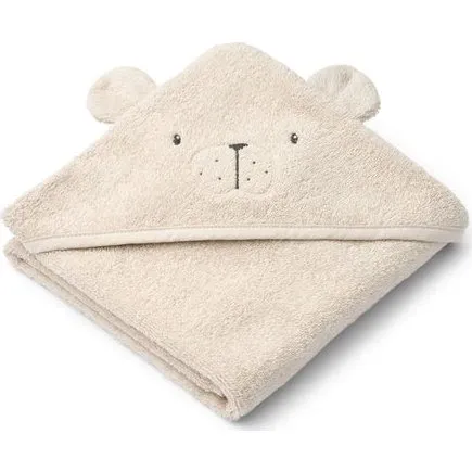 Liewood Albert Polarbear Sandy Kapuzenbadetuch 70x70 cm