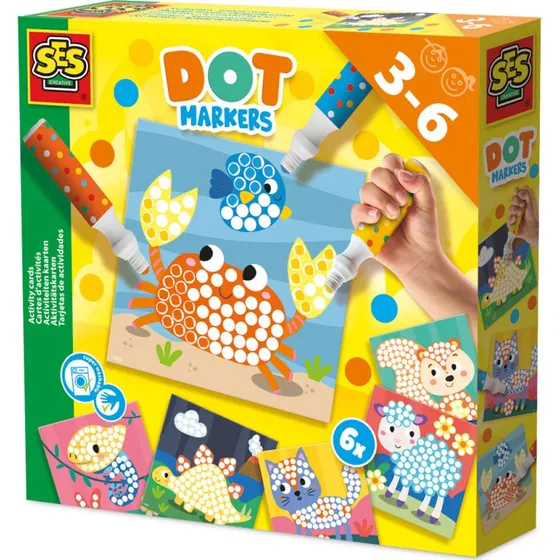 SES Creative Dot-Marker Set mit 6 Aktivitätskarten