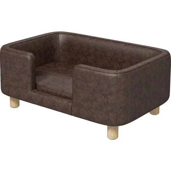 PawHut Hundesofa Katzenbett 74x48,5x31 cm Schokolade