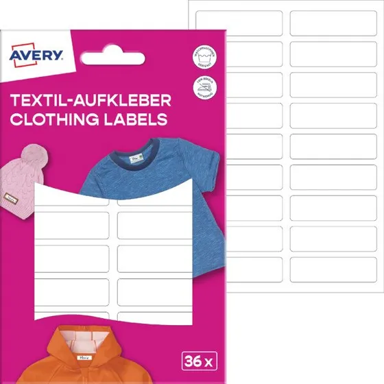 AVERY Textil-Etiketten 13 x 45 mm, weiß