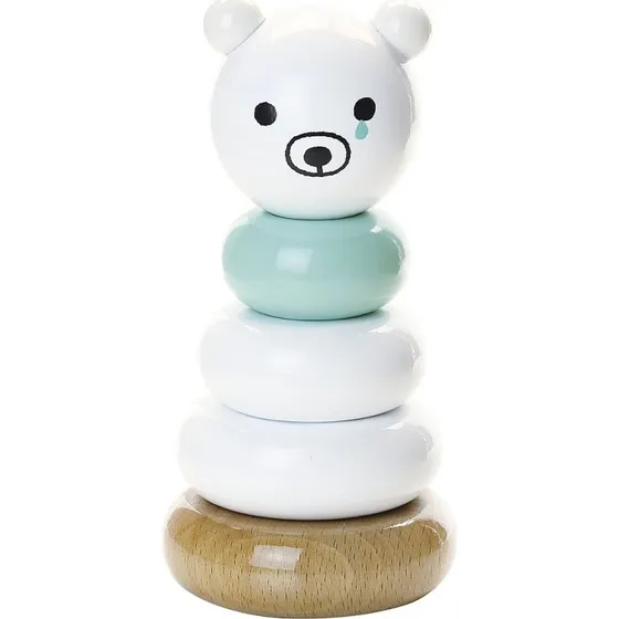 Vilac Sora Bear Stapelbär, lackiertes Holz, ab 1 Jahr