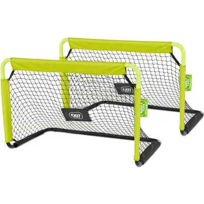 EXIT Tempo Mini-Fußballtor 90x60 cm (2er-Set) grün/schwarz