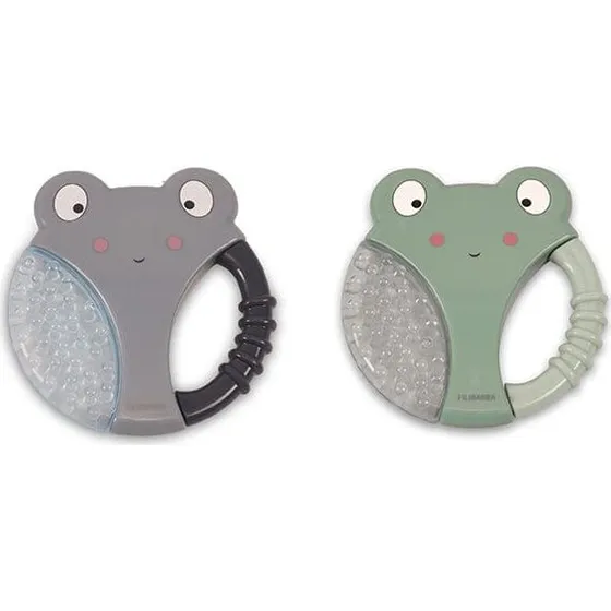 Filibabba Kühlbeißring Frogs, 2er Pack