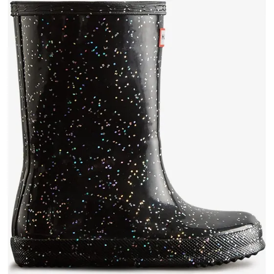 Hunter Kids First Classic Glitter Wellington Stiefel Schwarz (18 Monate–8 Jahre)