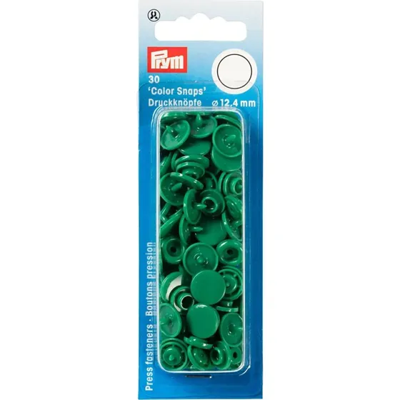 Prym Color Snaps Druckknöpfe 12,4 mm transparent matt, 30 Stück