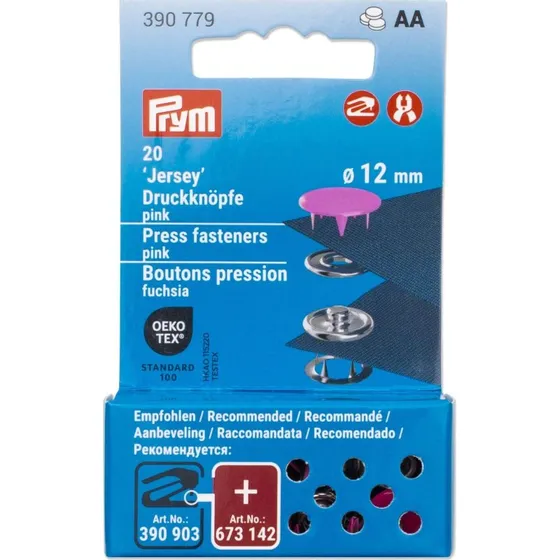 Prym Druckknöpfe Jersey 12 mm dunkelbraun (20 Stück)