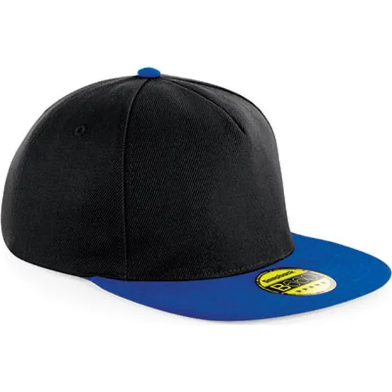 Beechfield Original Flat Peak Snapback Cap schwarz