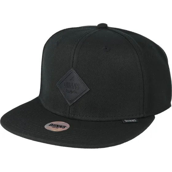 Djinns 6P Monochrome Black Snapback Cap