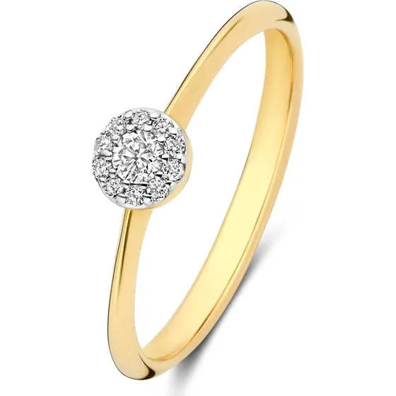 De la Paix Viviane 14 Karat Gold Ring mit 0,11 Karat Diamant