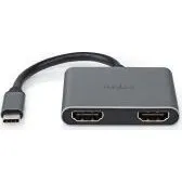 Nedis USB-C MST-Adapter 2x HDMI, schwarz