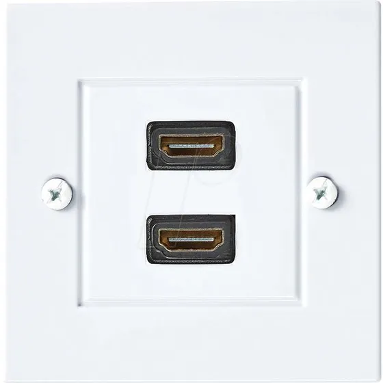 Nedis HDMI-Wanddose 2x HDMI Buchse weiß/schwarz