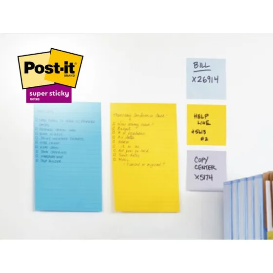 Post-it Super Sticky Notes 101 x 101 mm, gelb, 3 Blöcke