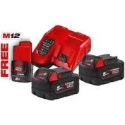 Milwaukee M18NRG-502 18 V Akku-Starterset