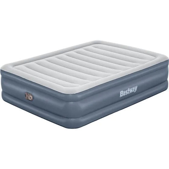 Bestway TriTech Doppelluftbett 203 x 152 cm grau mit Pumpe