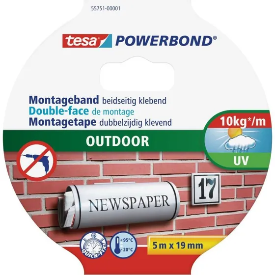 tesa Powerbond Outdoor 5m x 19mm doppelseitig