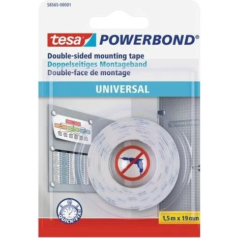 tesa Powerbond Montageband 19 mm x 1,5 m wei