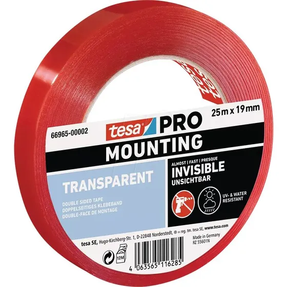 tesa Mounting PRO Transparent 5m x 19mm