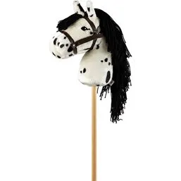 ASTRUP Steckenpferd Weiß mit Punkten, 68 cm