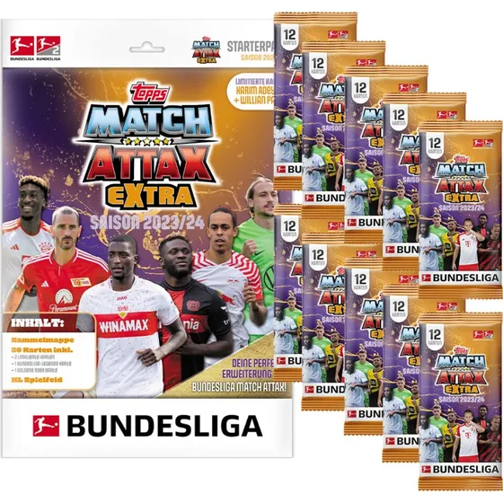 Topps Match Attax EXTRA Bundesliga 2023/24  1 Starter + 10 Booster