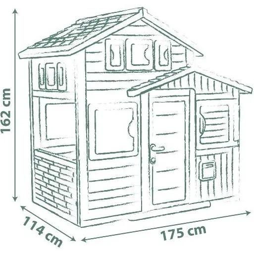 Smoby Spielhaus Evo Friends, 61% Recycling-Kunststoff, Made in Europe