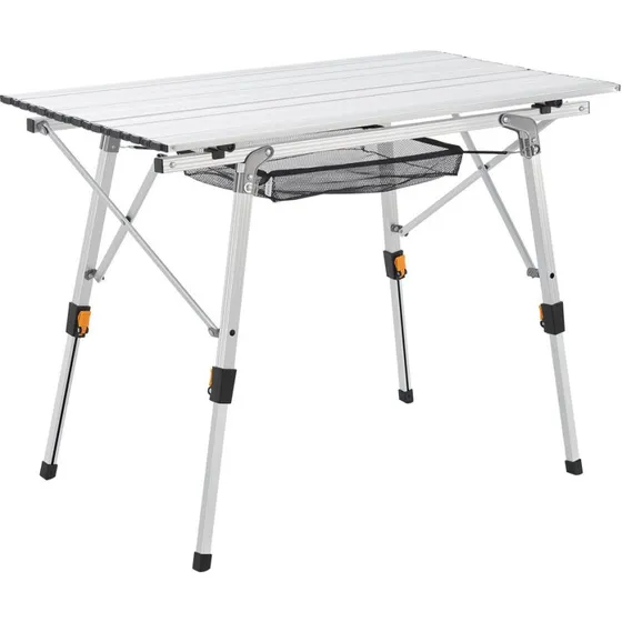 Picco Aluminium-Campingtisch faltbar, silber, 45–68 cm