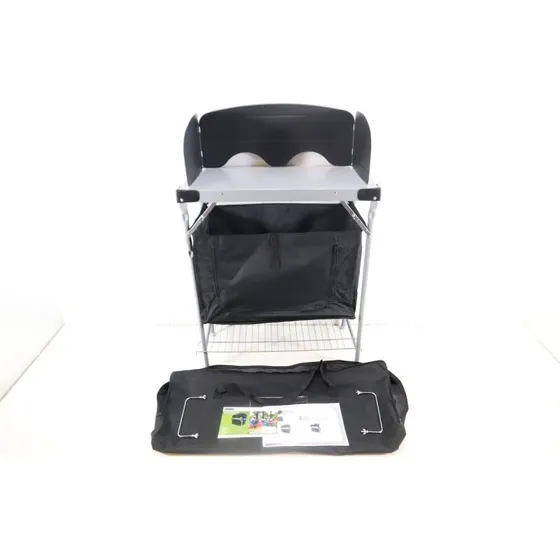 Highlander Faltbarer Campingschrank mit Windschutz Stahl