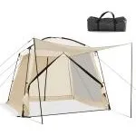 TentMaster Familienzelt 8-Personen wasserdicht mit Vorzelt Beige