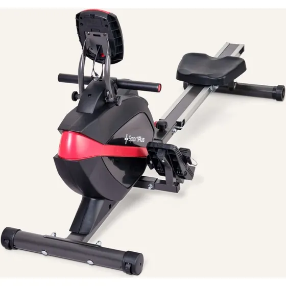 SportPlus Rudergerät klappbar, 8 Stufen, schwarz