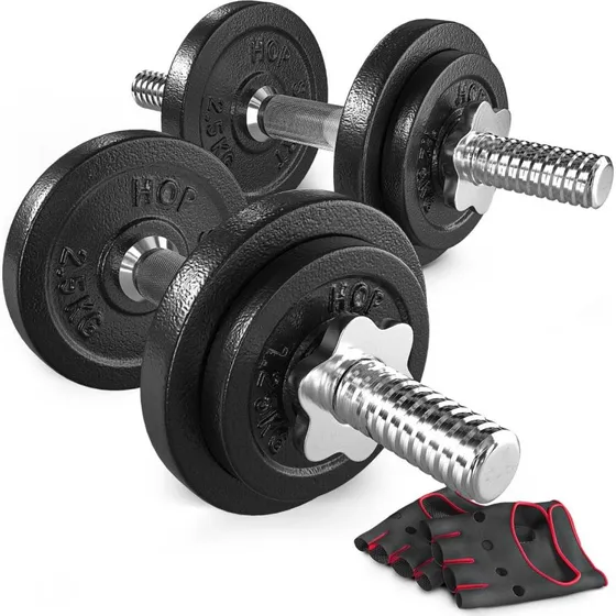Hop-Sport Gusseisen Kurzhanteln 2x10kg