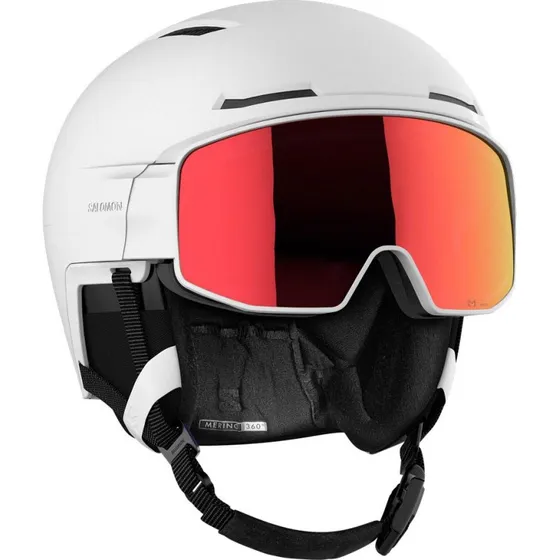 Salomon Driver Prime Sigma Photo MIPS W Skihelm White Poppy Red