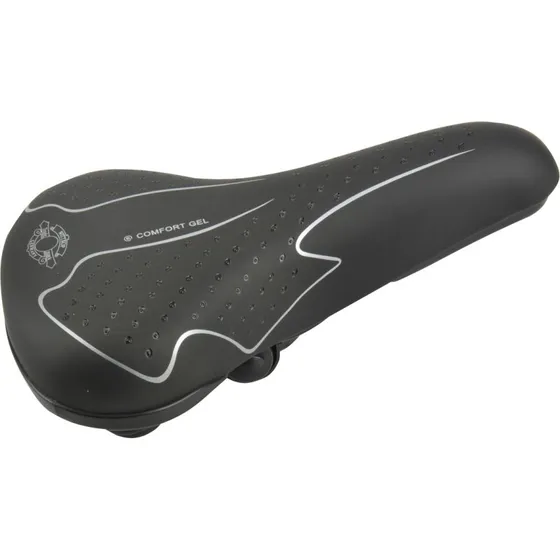 Fischer Trekking-Fahrradsattel Elastomer schwarz weiß