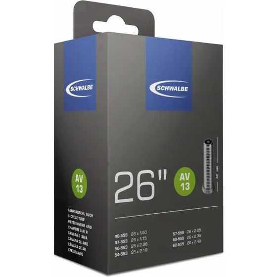 Schwalbe AV 13 26 Zoll Fahrradschlauch Schwarz