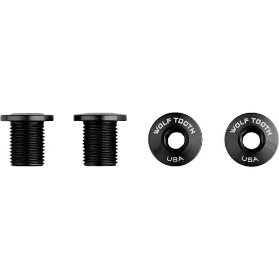 Wolf Tooth Kettenblattschrauben M8x10mm 4 Stück schwarz