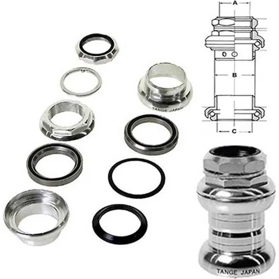 Tange Seiki Threadless Headset 1" Alu silber