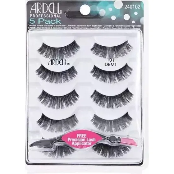 Ardell Natural Demi 101 Schwarz 5-Pack mit Applikator