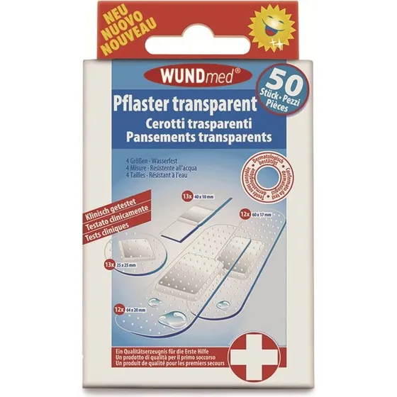 WUNDMED Pflaster-Set transparent 50 Stück