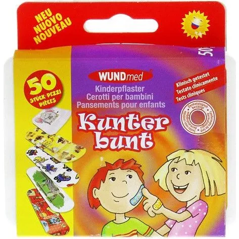 WUNDmed Kinderpflaster Kunterbunt 50 St